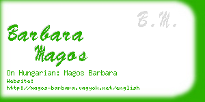 barbara magos business card